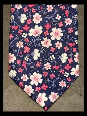 Vintage Tommy Hilfiger Floral  Skinny Tie - cotton Fabric